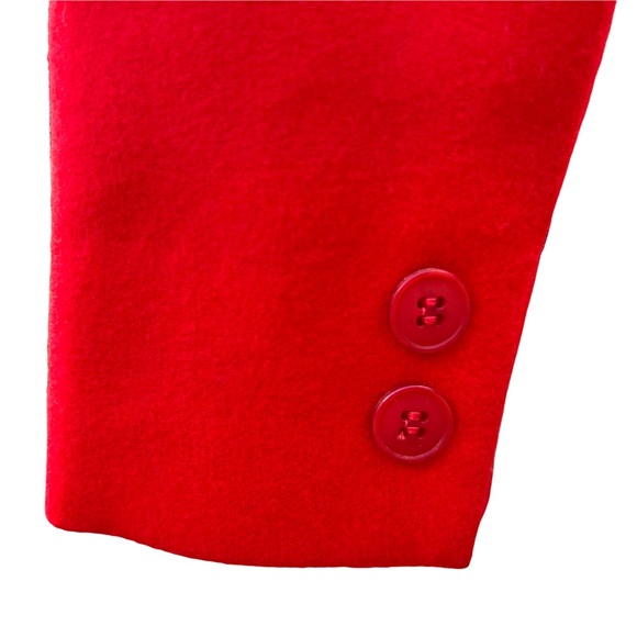 Pendleton Pure Virgin Wool Petite Red Cropped Blazer Size 10 - Picture 6 of 10